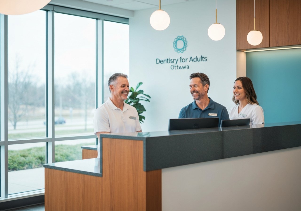 Adult patient in comfortable dental setting