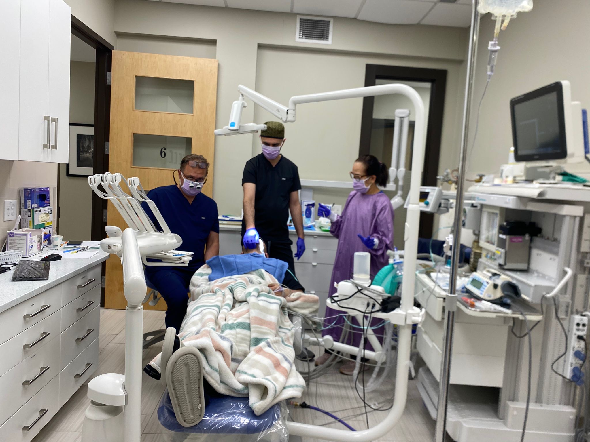 Full clinical team in the sedation suite at Dental Sedation Ottawa