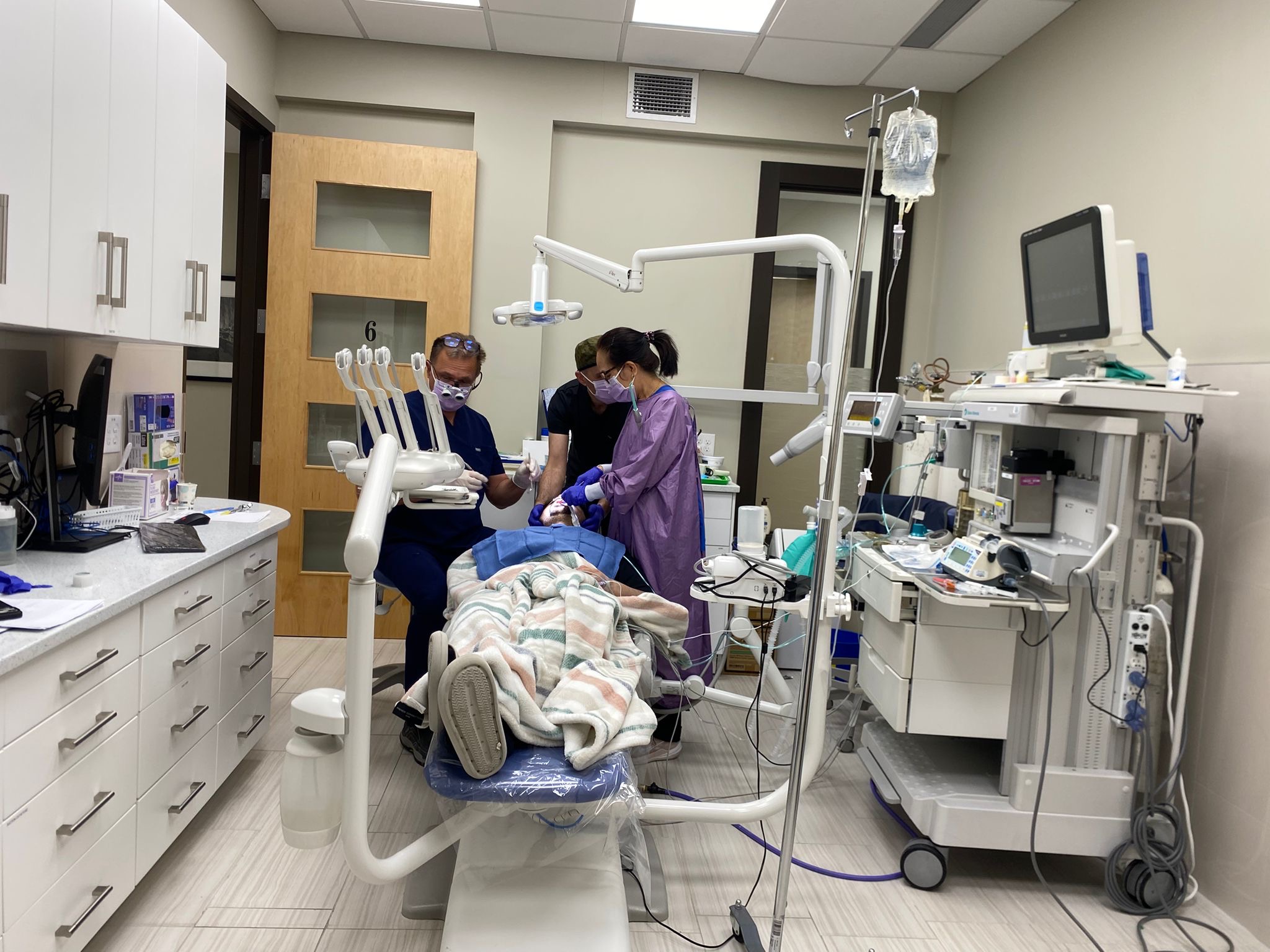 Inside one of the purpose-built general anesthesia suites at Dental Sedation Ottawa
