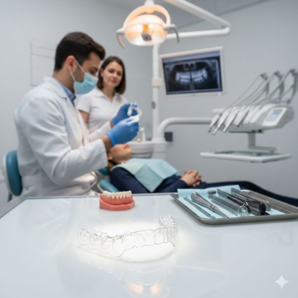 Custom night guard for teeth grinding protection