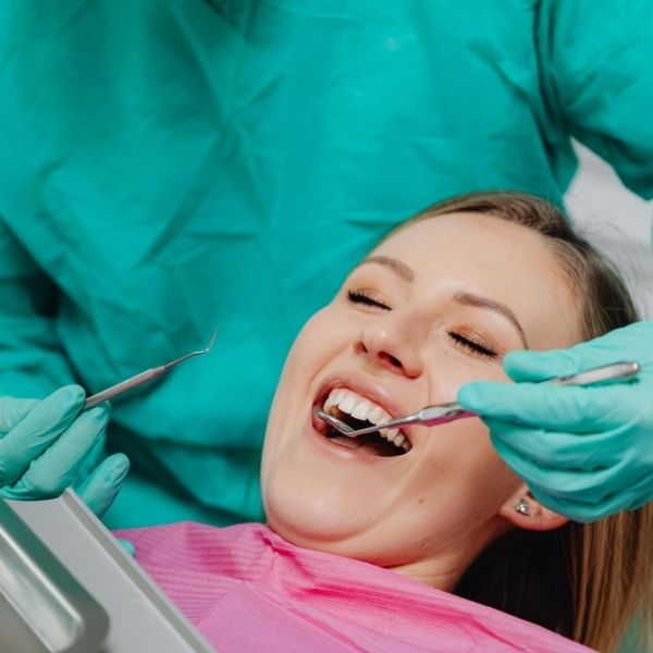Relaxed patient during procedure with oral sedation
